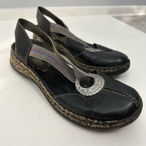 Rieker Antistress Daisy Caribu Casual Slingback Sandals Size 6 Summer Chic